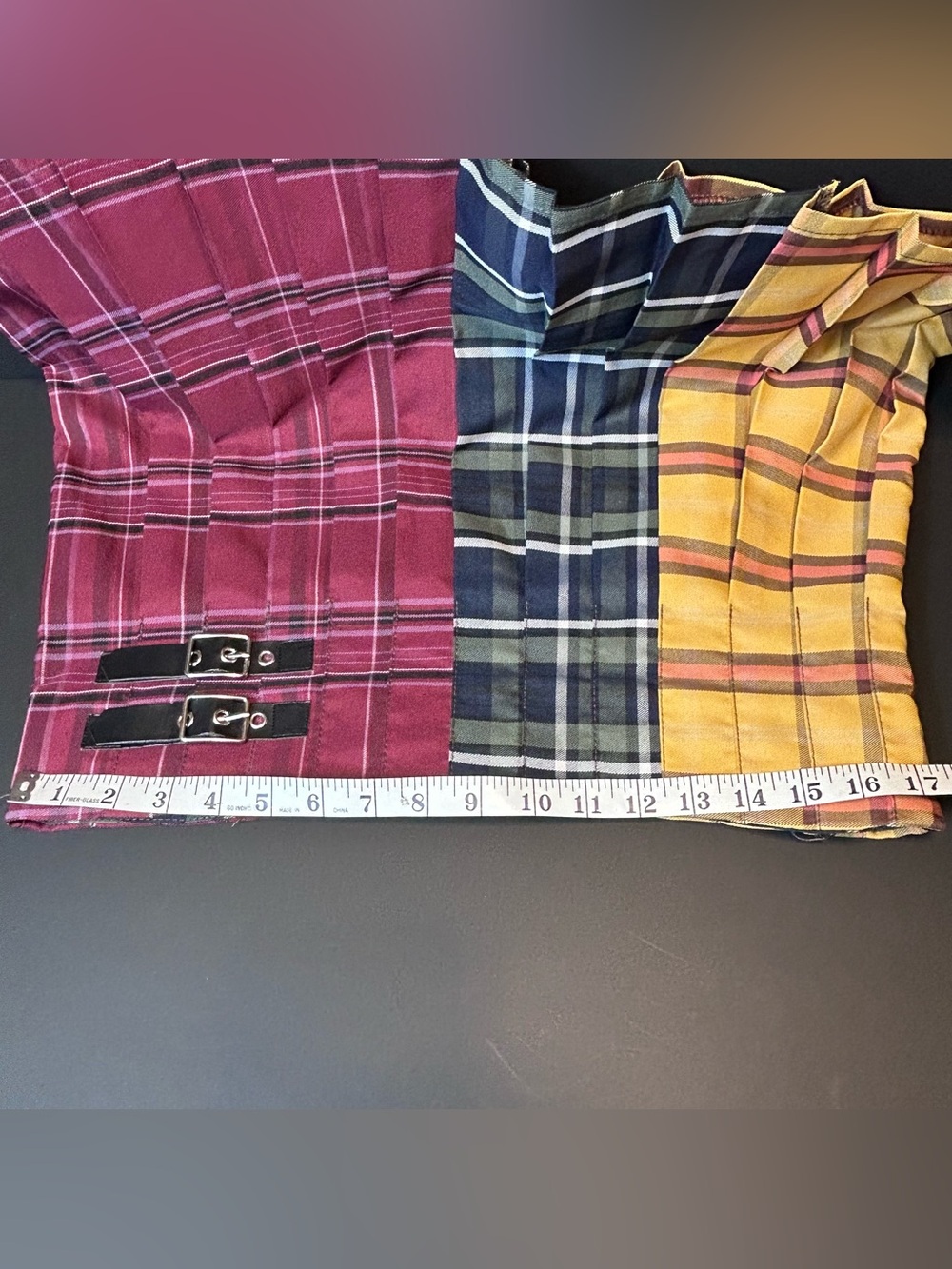 Plaid Mini Skirt Pleated NWT Tri-Color XL (15-17 JR) Preppy School Girl Skater - Picture 7 of 8